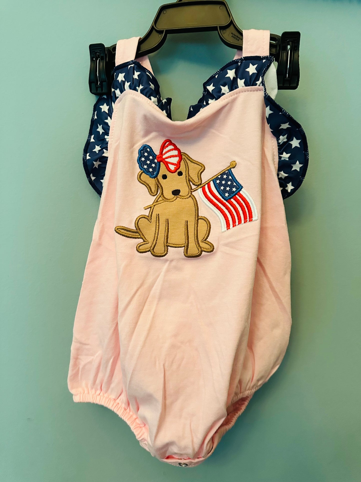 Girls Patriotic Puppy Bubble