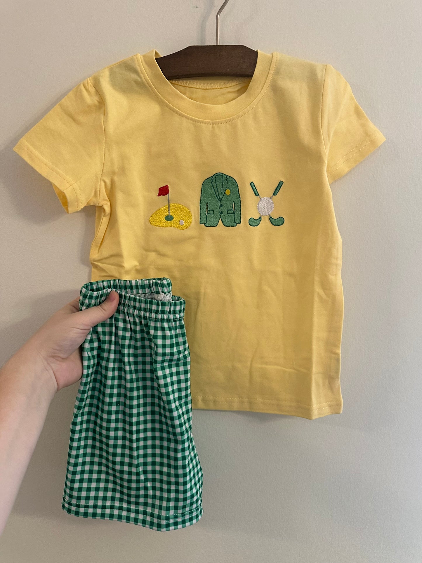Boys Green Jacket Set