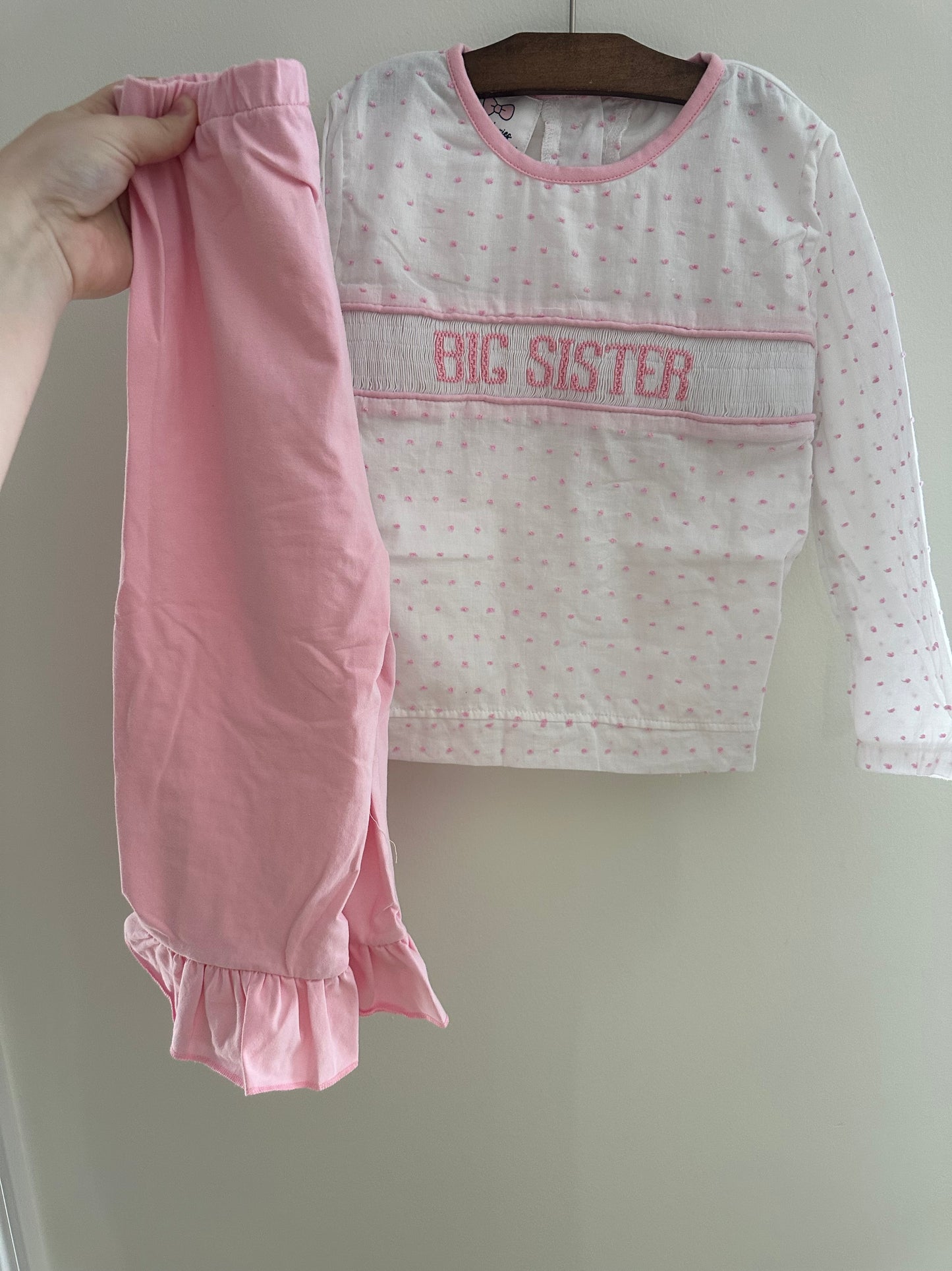 Girls Swiss Dot Big Sister Set