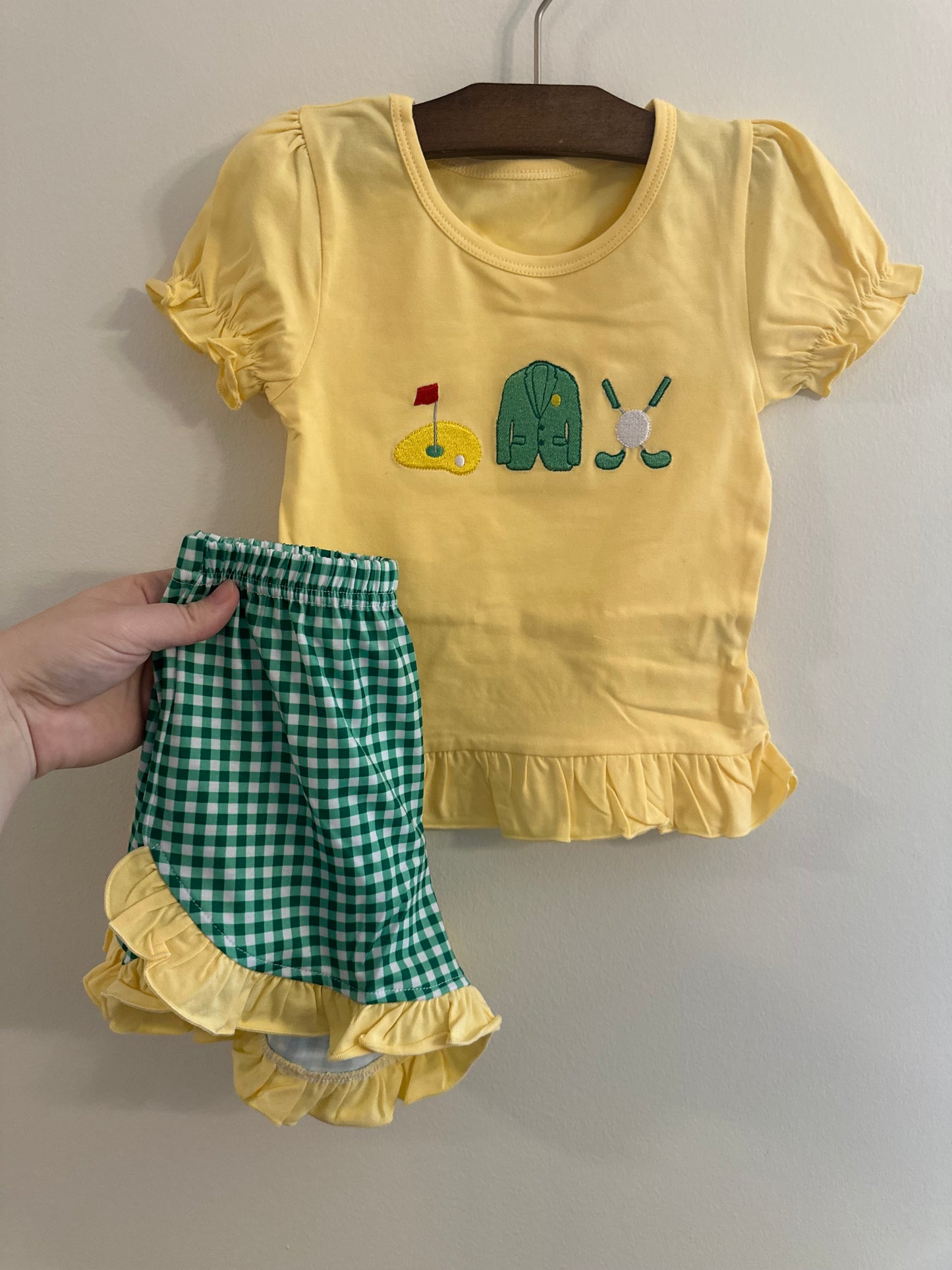 Girls Green Jacket Set