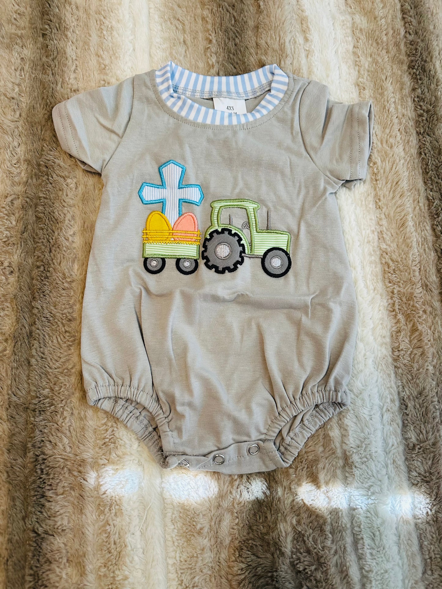 Boys Easter Tractor Bubble