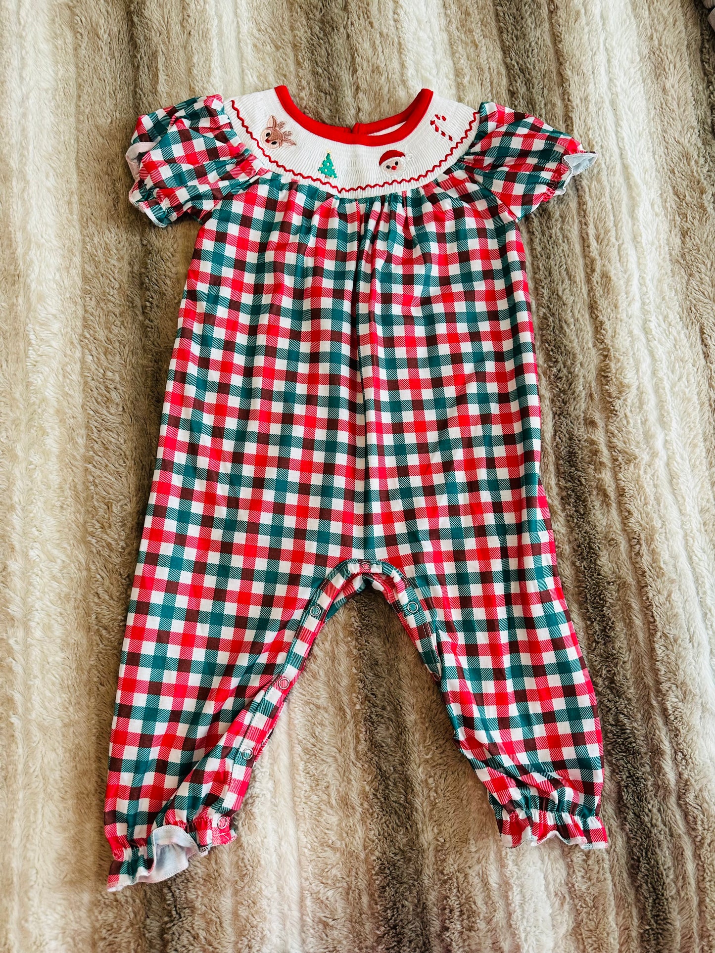 Girls Jolly Gingham Romper