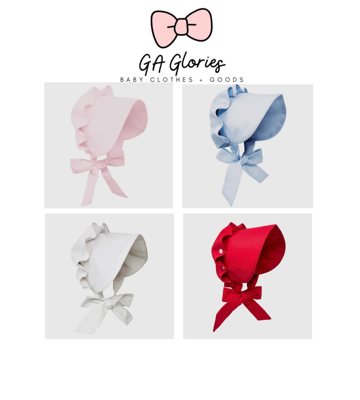 Girls Heirloom Bonnets (Ready to Ship)