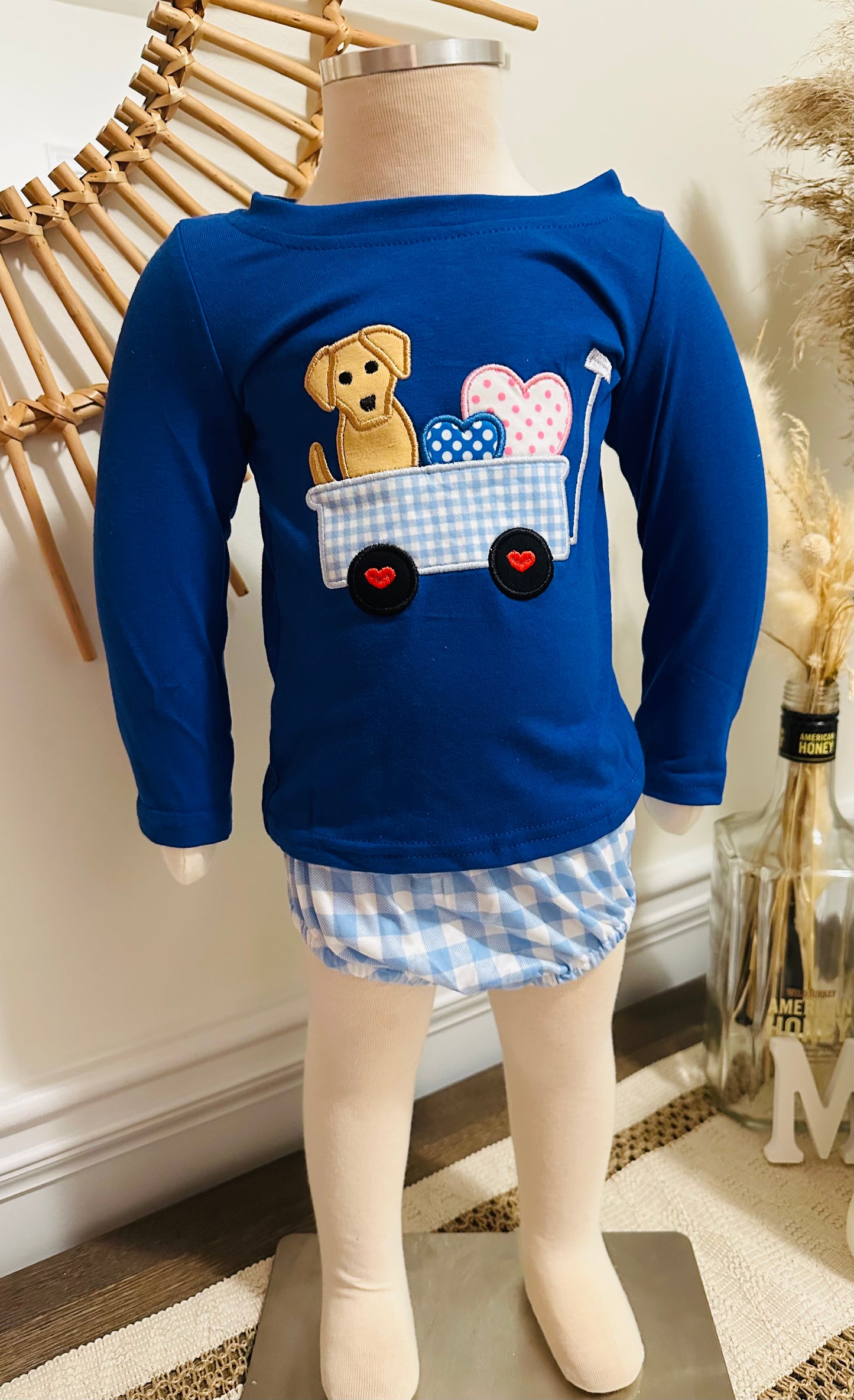 Boys Valentine's Dog Diaper Set