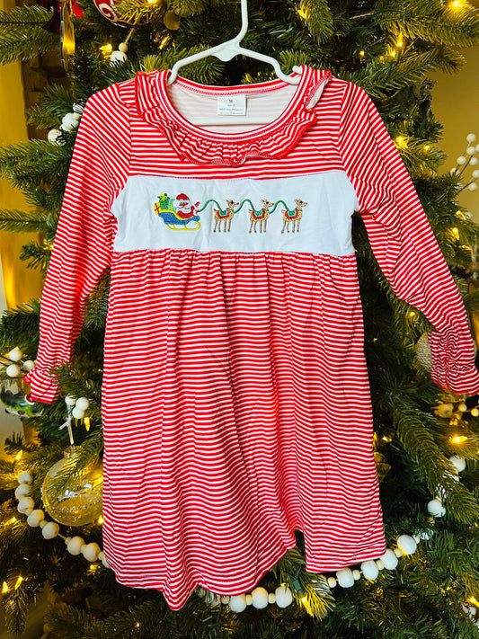Girls Santa’s Reindeer Dress