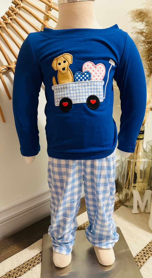 Boys Valentine's Dog Set