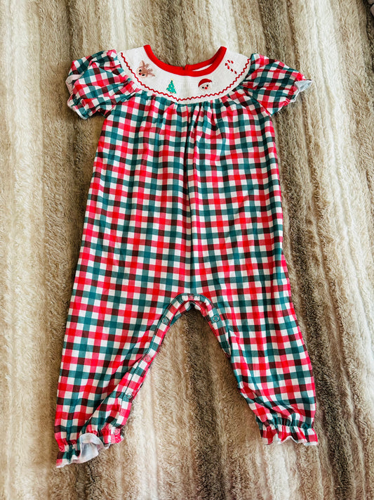 Girls Jolly Gingham Romper