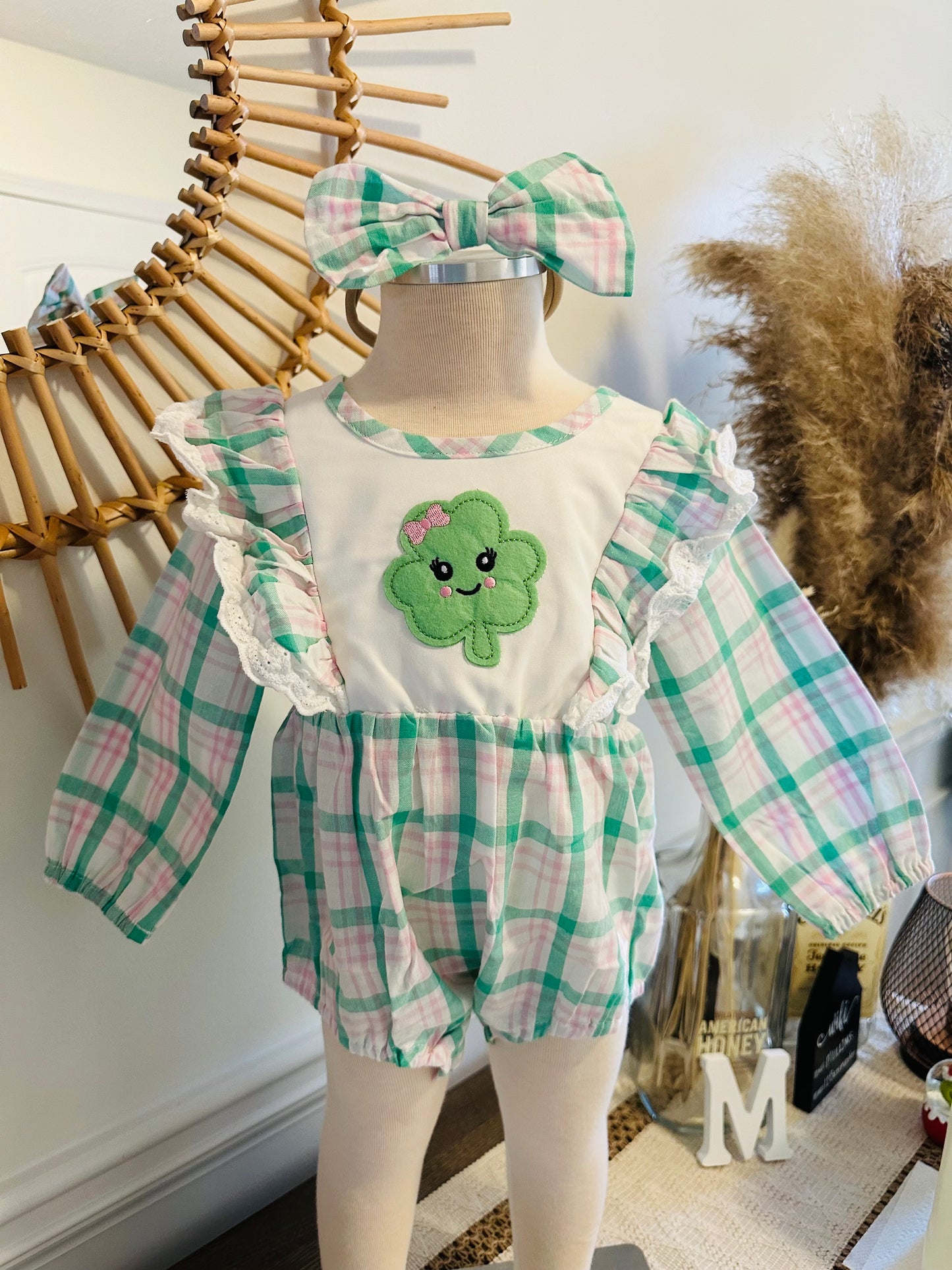 Girls Clover Bubble + Bow