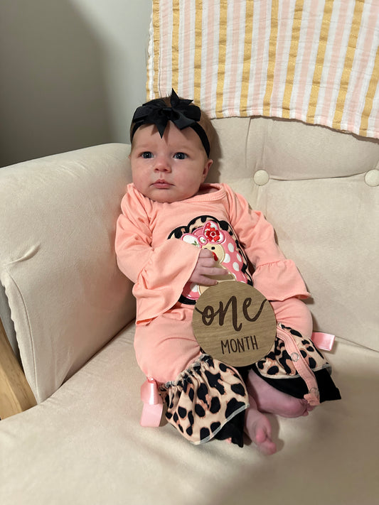 Girls Turkey Cheetah Romper
