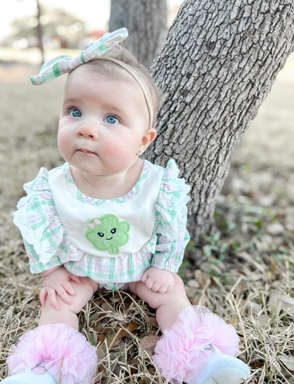 Girls Clover Bubble + Bow