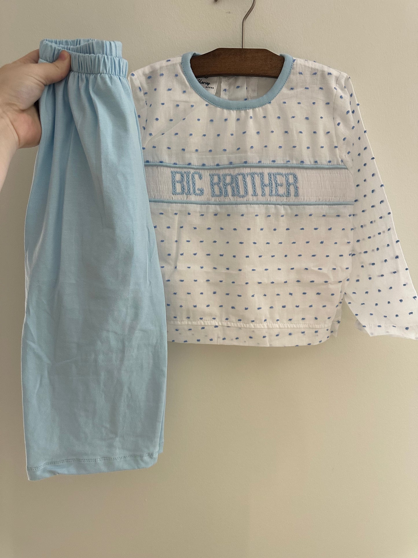 Boys Swiss Dot Big Brother Set