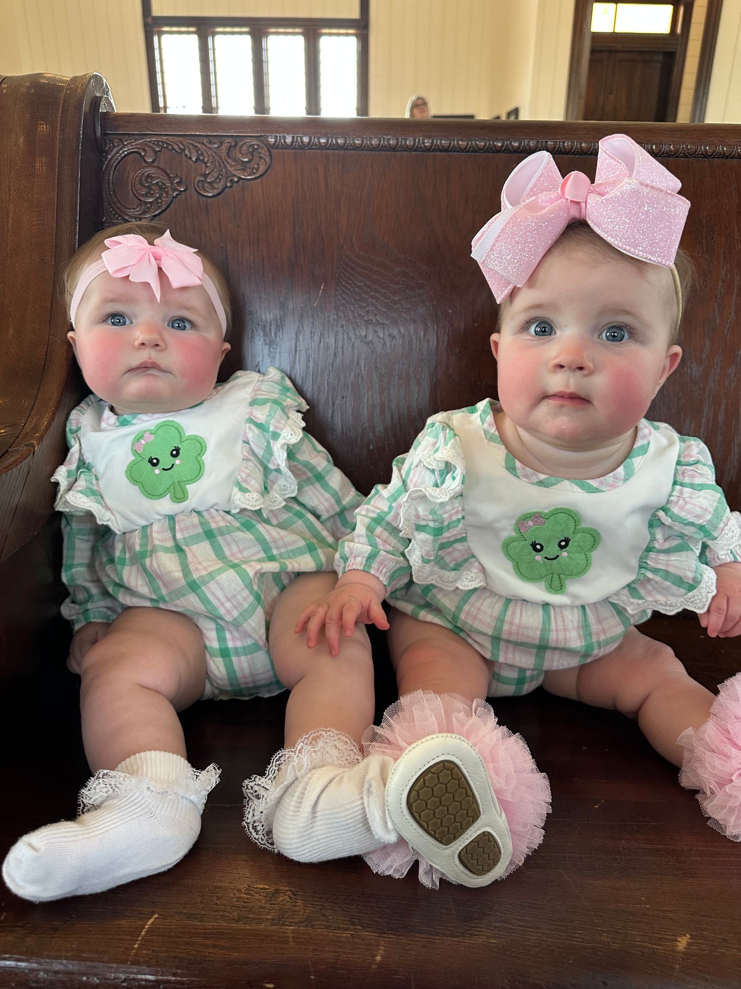 Girls Clover Bubble + Bow